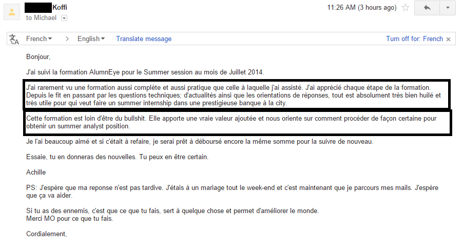 AlumnEye témoignage avis Achille