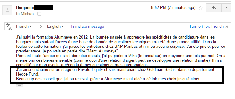 AlumnEye témoignage avis Benjamin