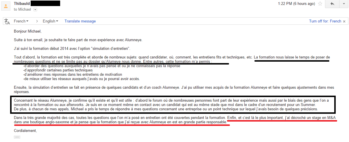 AlumnEye témoignage avis Thibauld